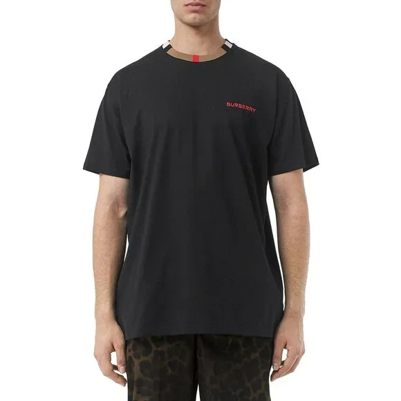 Burberry Men’s Jayson Icon Stripe Crewneck T-Shirt Black XL 8078114 - Picture 8 of 8